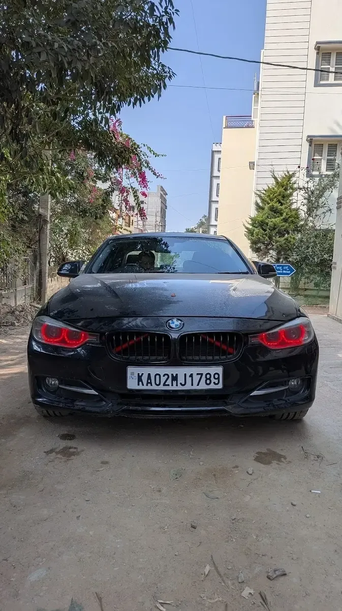 Black BMW 3-series with custom modifications by LS Customs Bengaluru